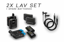2x Sennheiser AVX Lavalier – compact Kit + Spare Batteries