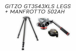Gitzo tripod legs + Manfrotto 502AH fluid head + compact leveling head