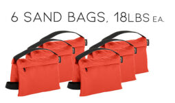 6x 18lb Sand Bags, Orange Kit