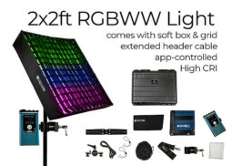 2x2ft Foldable RGBWW LED DMX Light Kit LiteCloth 2.0 LC-160RGBWW
