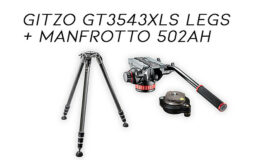 2* Gitzo tripod legs + Manfrotto 502AH fluid head + compact leveling head