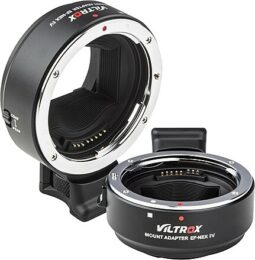 VILTROX EF-NEX IV – Auto-Focus EF to Sony E Mount Lens Adapter (Supports IS, E