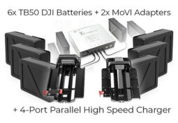 6× DJI TB50 Batteries, 2x Freefly MoVI Battery Adapter + High Speed Charger